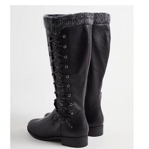 NWT Torrid sweater cross cross knee boot
